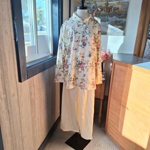 Vintage Barbizon "Cuddleskin" Satin Pajama Set, 2X,  RN#17061